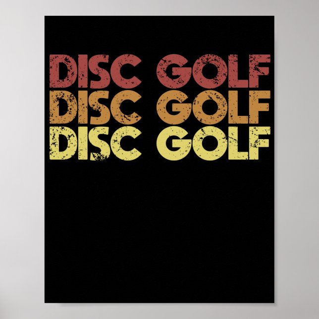 Póster Golf de disco retro (Frente)