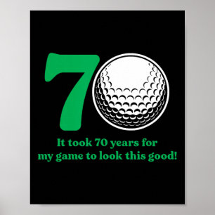 Póster Golf de golf de 70 años 70 cumpleaños