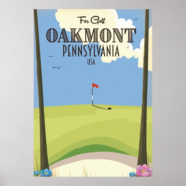 Póster Golf de Oakmont Pennsylvania (Frente)