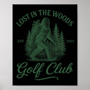 Póster Golf de pie en bicicleta Sasquatch Golf para hombr