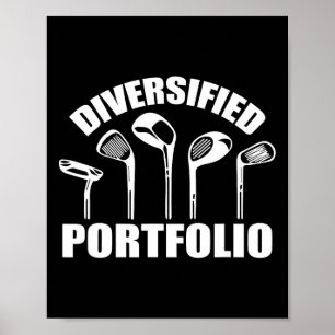 Póster Golf Diversificado Cartera Funny Business Entrepre