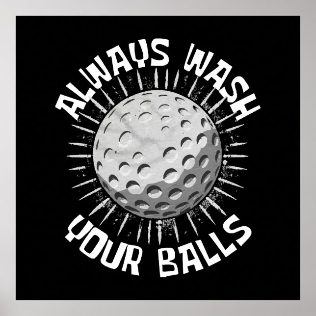 Póster Golf divertido (Frente)