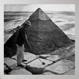 Póster Golf en la Pirámide Negra y Blanco