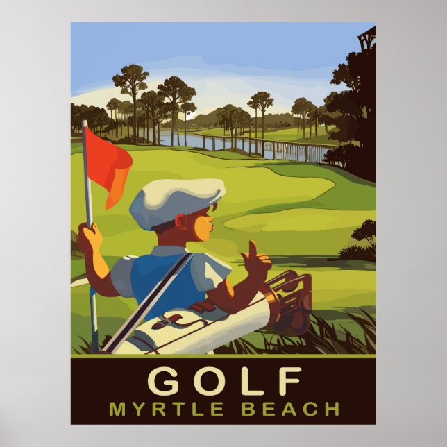 Póster Golf en Myrtle Beach, Carolina del Sur, Travel (Frente)