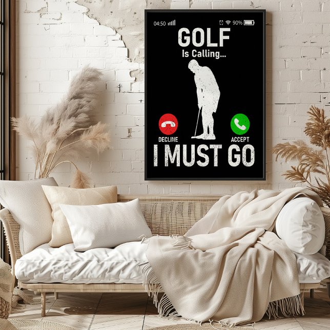 Póster Golf Está Llamando... Debo irme (Subido por el creador)