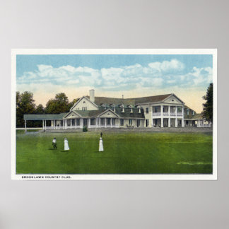 Póster Golf femenino Brooklawn Country Club