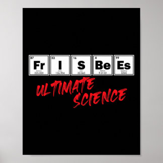 Póster Golf Frisbees Ultimate Science Disc Periodic Table
