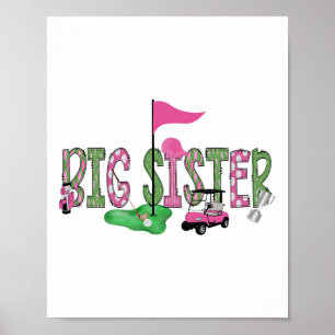 Póster Golf Gran Hermana Agujero Rosa En Un Primer Cumple