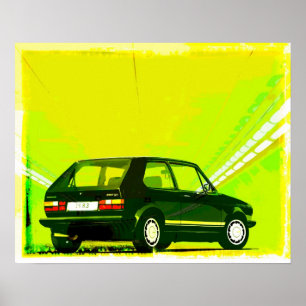 Póster Golf GTi MkI Green