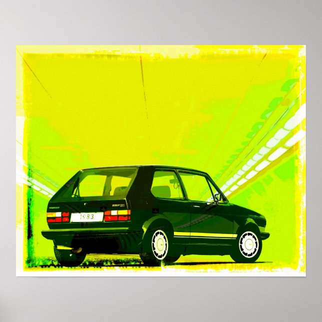 Póster Golf GTi MkI Green (Frente)