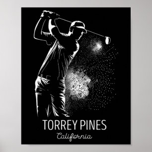 Póster Golf Jugando Golf Torrey Pines 1