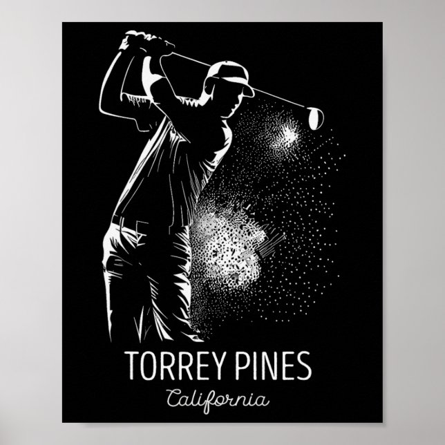 Póster Golf Jugando Golf Torrey Pines 1  (Frente)