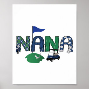 Póster Golf Nana Hole En Una Fiesta De Primer Cumpleaños