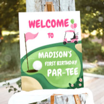 Golf Par-Tee Hole en un cumpleaños Chica