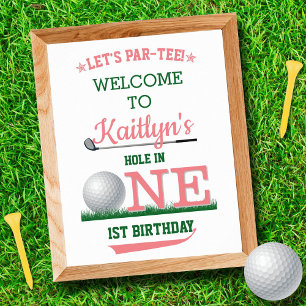 Póster Golf PAR-TEE Primer Signo de Bienvenida