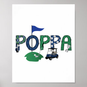 Póster Golf Poppa Hole En Una Fiesta De Primer Cumpleaños