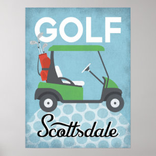 Póster Golf Scottsdale Arizona - Viajes retro vintage