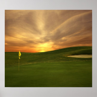 Póster Golf Sunrise