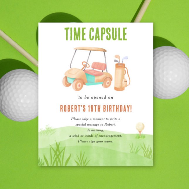 Póster Golf Time Capsule 1st birthday  (Subido por el creador)