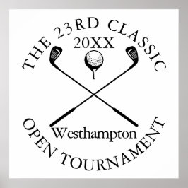 Póster Golf Tournament Classic Event Sign