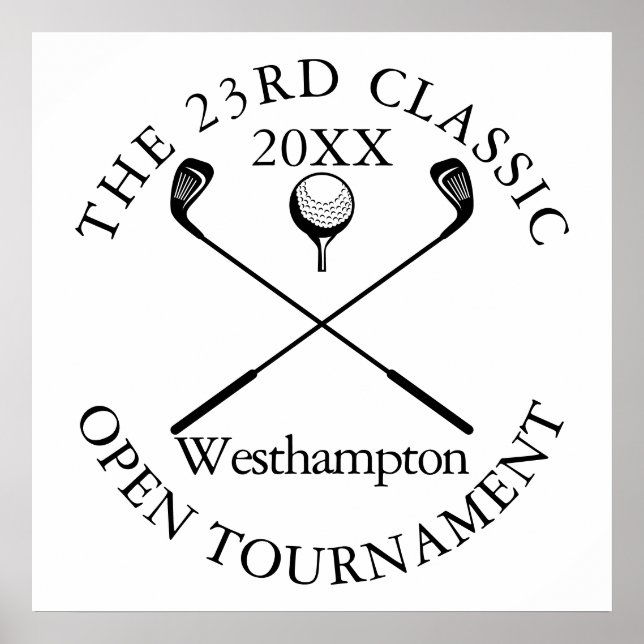 Póster Golf Tournament Classic Event Sign (Frente)
