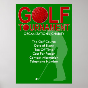 Póster Golf Tournament Poster 3 (You Can Customize)