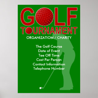 Póster Golf Tournament Poster 3 (You Can Customize)