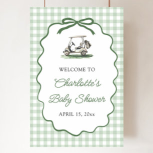 Póster Golf Verde Nuevo en el Club Baby Shower Bienvenido