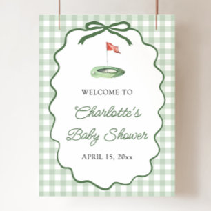Póster Golf Verde Nuevo en el Club Baby Shower Bienvenido