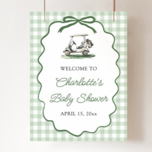 Póster Golf Verde Nuevo en el Club Baby Shower Bienvenido