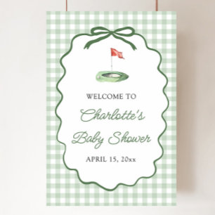 Póster Golf Verde Nuevo en el Club Shower de Bienvenida p