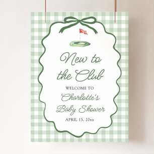 Póster Golf Verde Nuevo en el Club Shower de Bienvenida p