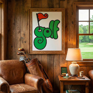 Póster Golf Wang Verde y Rojo Vibrante