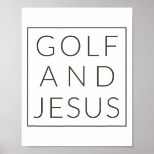 Póster Golf Y Jesús