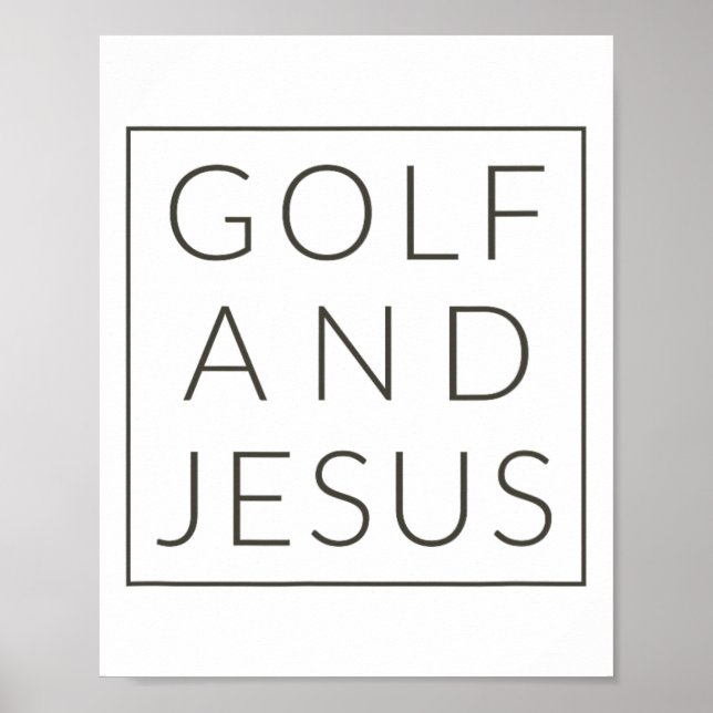 Póster Golf Y Jesús (Frente)