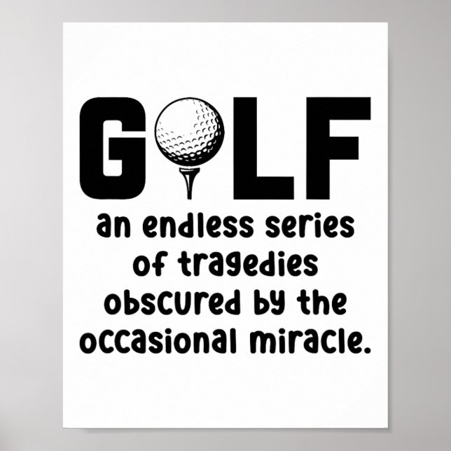 Póster Golf Y Una Serie Interminable De Tragedias Golf P (Frente)