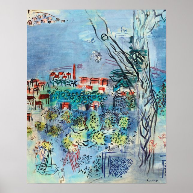 Póster Golfe-Juan | Raoul Dufy (Frente)