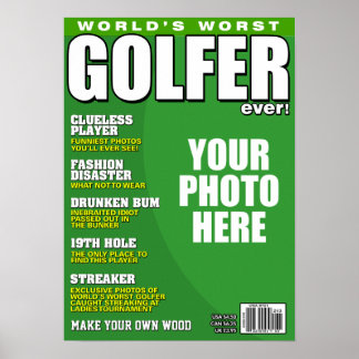 Póster Golfer Fake Magazine Cover