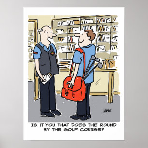 Póster Golfer Postman ama al Personalizado de golf