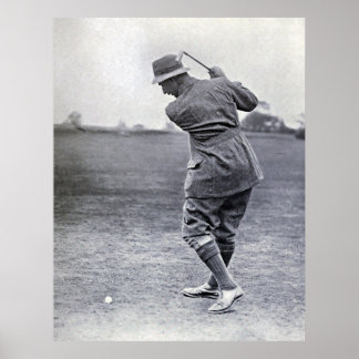 Póster Golfer vintage: Harry Vardon