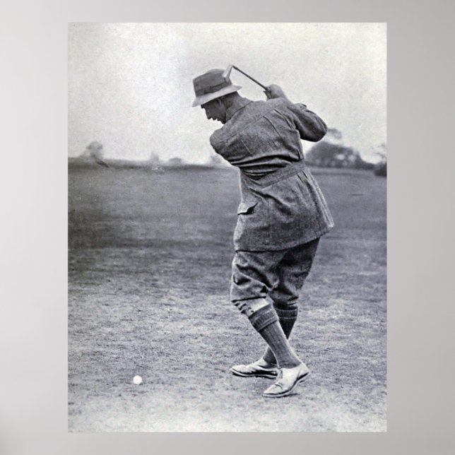 Póster Golfer vintage: Harry Vardon (Frente)