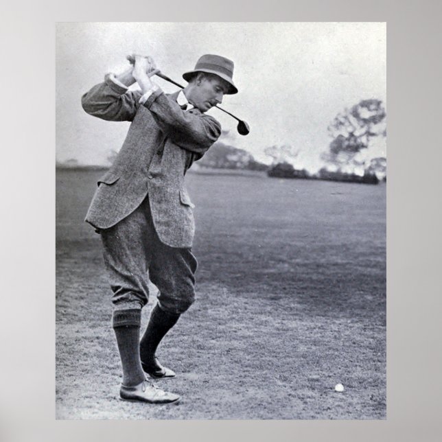 Póster Golfer vintage: Harry Vardon (Frente)