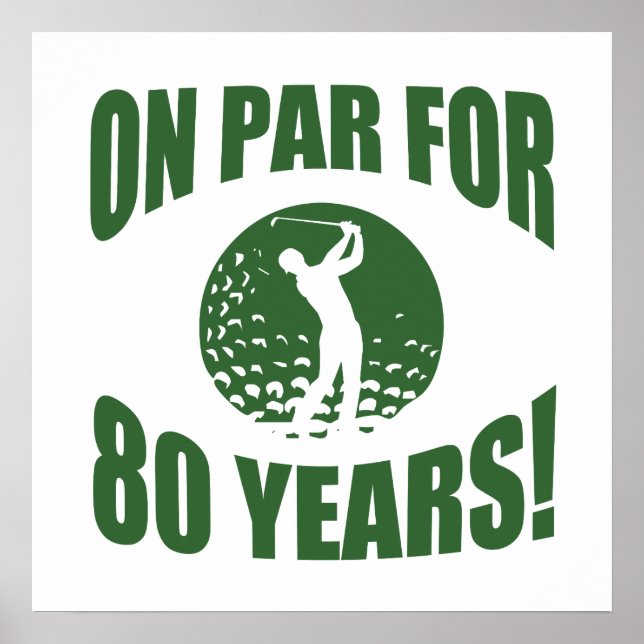 Póster Golfer's 80th Birthday (Frente)