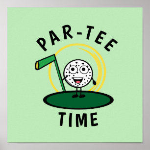 Póster Golfers Par-Tee Time