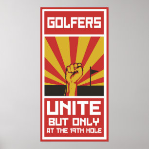 Póster Golfers Unite Poster