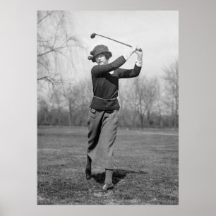 Póster Golfing femenino: los años 20
