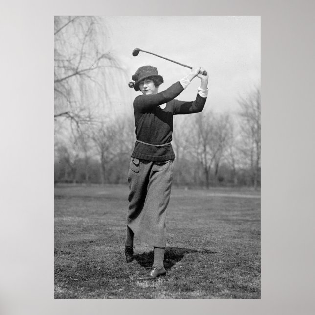 Póster Golfing femenino: los años 20 (Frente)
