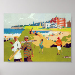 Póster Golfistas del Poster de Golf Vintage