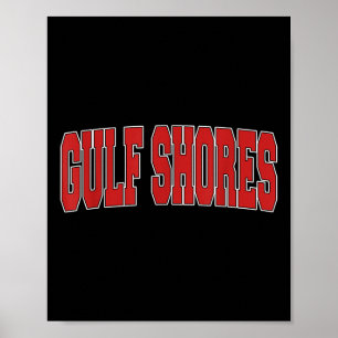 Póster Golfo Al Alabama Varsity Estilo Usa Vintage S