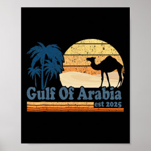 Póster Golfo de Arabia Est 2025 Trump Golfo Arábigo Diver